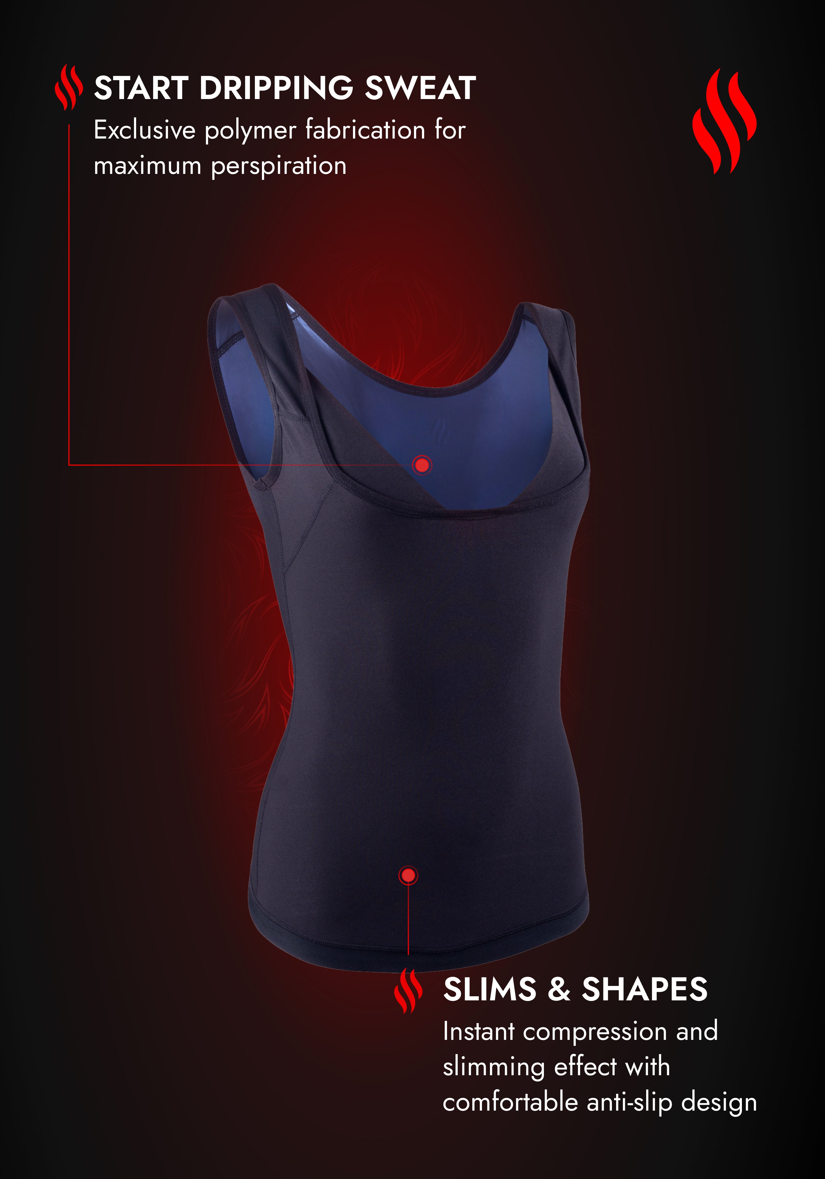 Sweat Shaper Women's Premium Slimming Shapewear Workout Sauna Tank Top Vest  