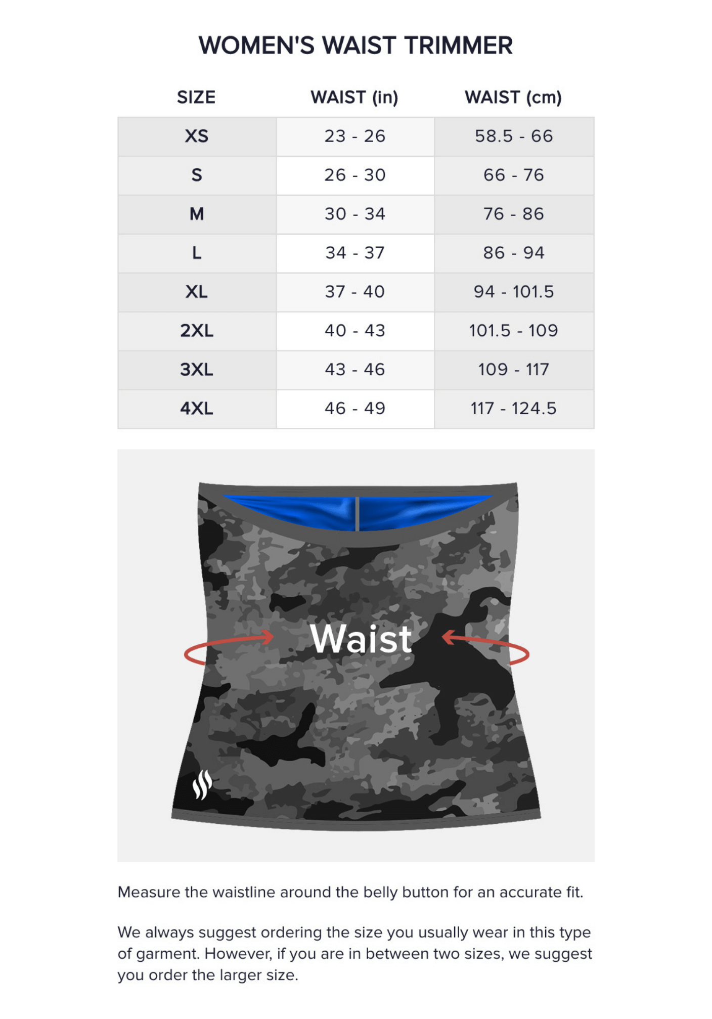 Sweat Shaper Women's Waist Trimmer | Grey Camo